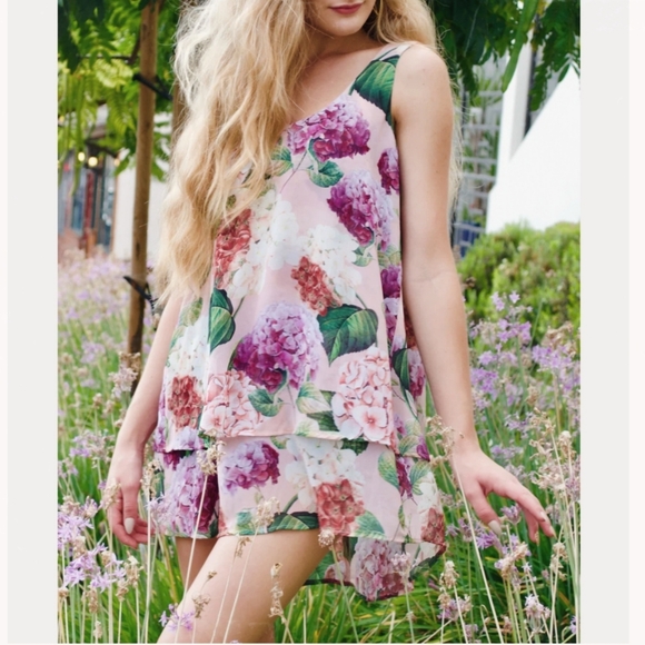 Show Me Your MuMu Tops - Show me Your Mumu Hydrangea Layered Diana Tunic Dress